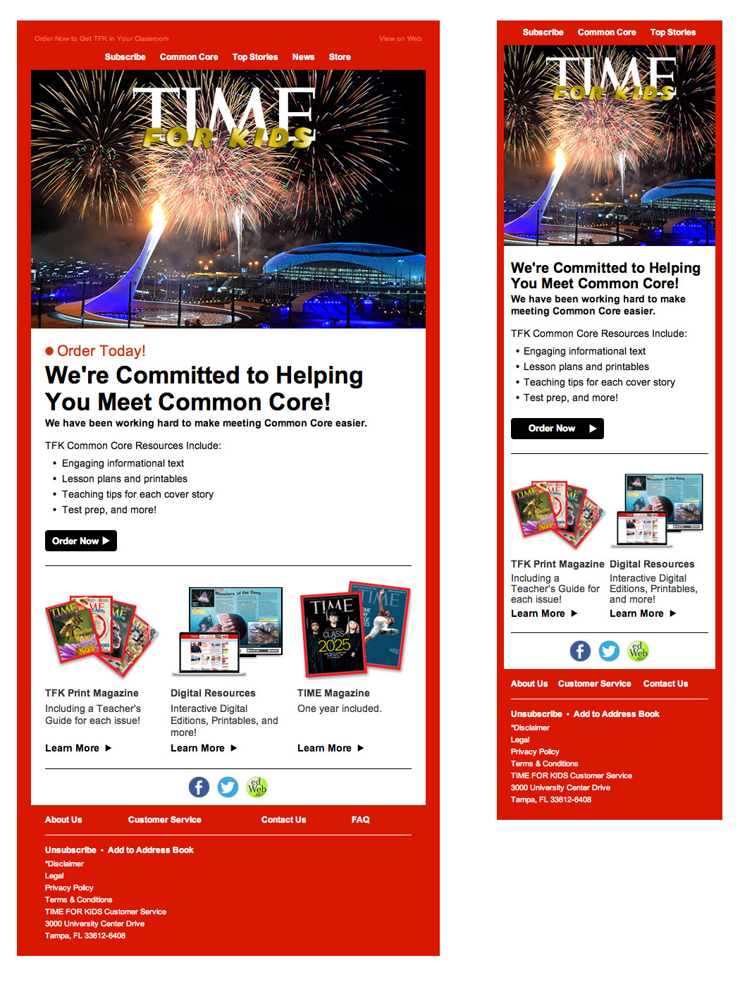 Time for Kids Email Acquistion